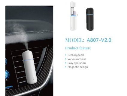 Diffusore ULTRASONIC CAR A807 Bianco (per auto con oli) ricaricabile