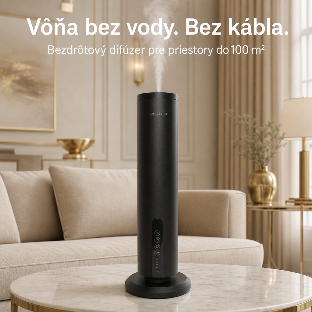 Difúzer UNICATO ROCK A326 čierny v obývačke