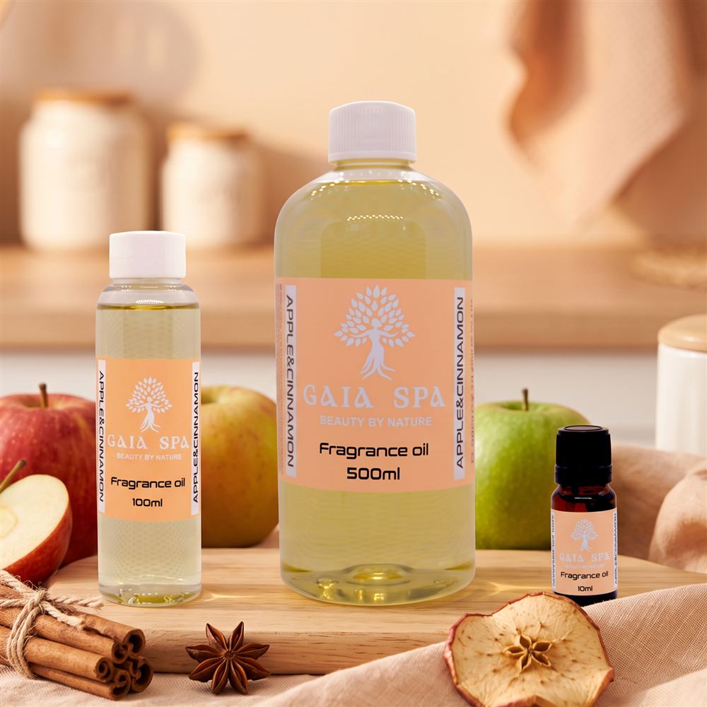 Vonný olej Jablko a škorica (Apple & Cinnamon) GAIA SPA – 10 ml, 100 ml a 500 ml