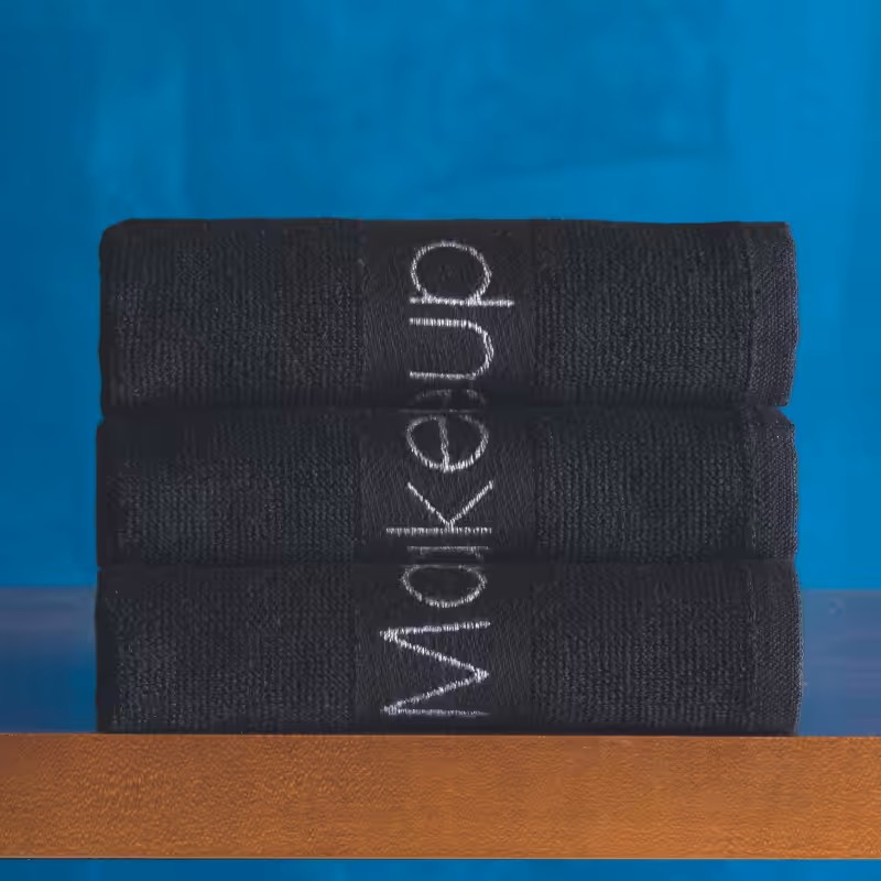 Obličejový ručník MAKE UP 30x30 černý