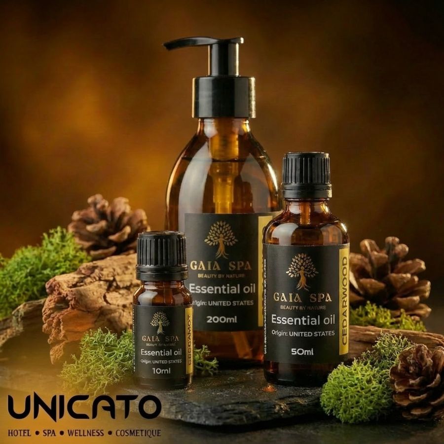 Esenciálny olej Cédrové drevo GAIA SPA 10 ml, 50 ml a 200 ml