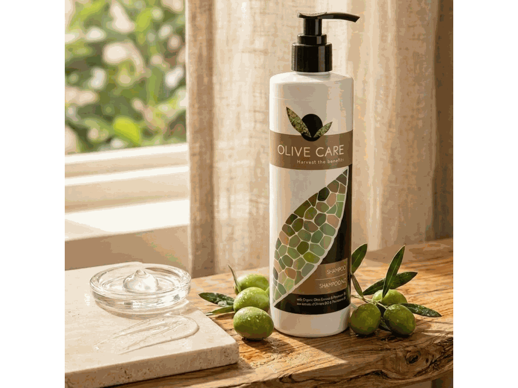 Shampoo 440ml OLIVE CARE (Pumpspender INVISIBLE)