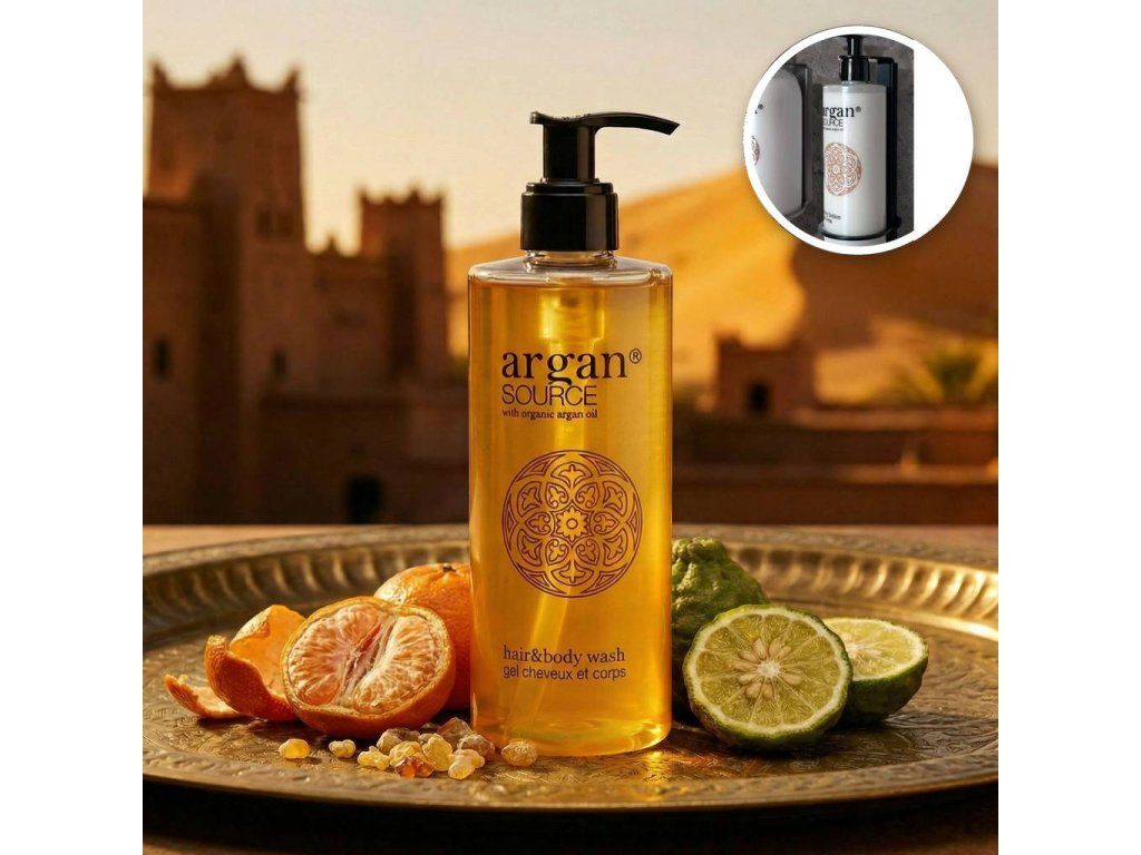 Gél na vlasy a telo 300ml ARGAN SOURCE (pumpičkový dávkovač)