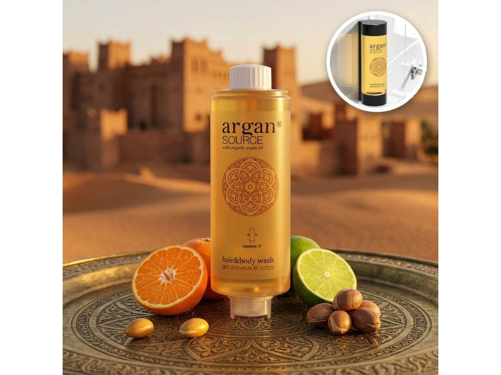 Gél na vlasy a telo 320ml ARGAN SOURCE (dávkovač TREND)