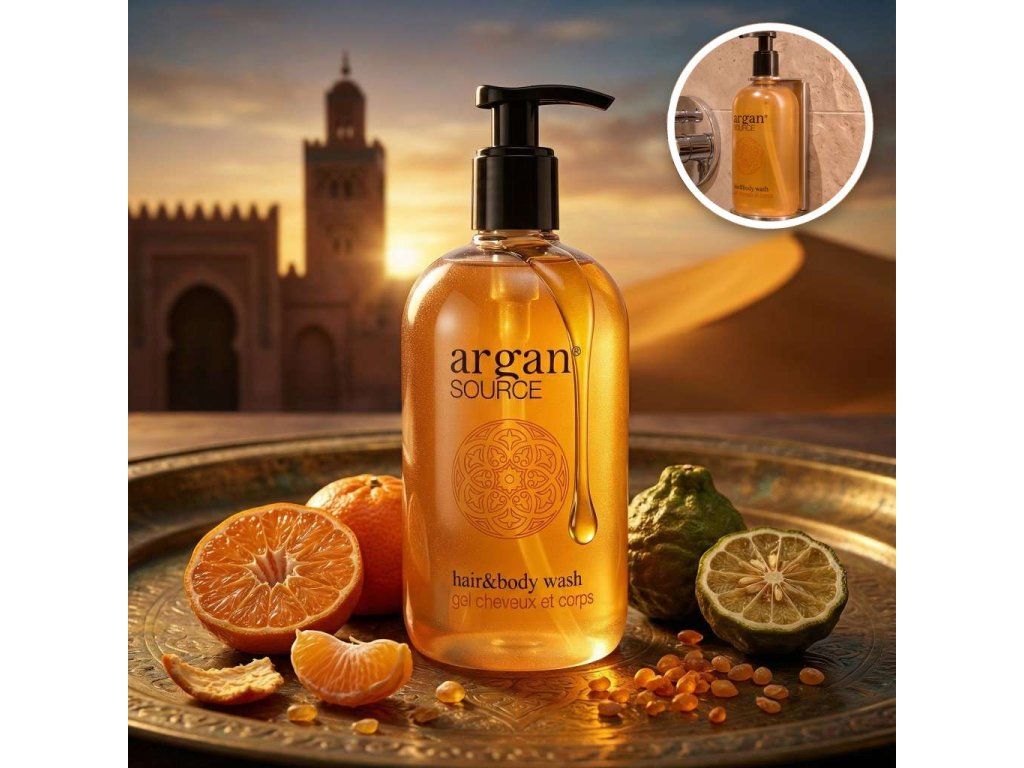 Gél na vlasy a telo 500ml ARGAN SOURCE (pumpičkový dávkovač)
