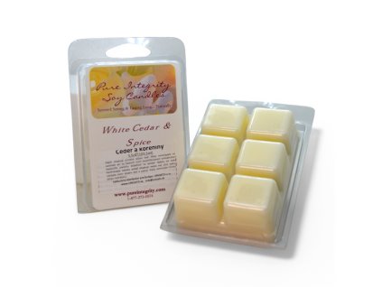 Vonný sójový vosk CÉDER & KORENINY (WHITE CEDAR AND SPICE) 3,5oz (103g)