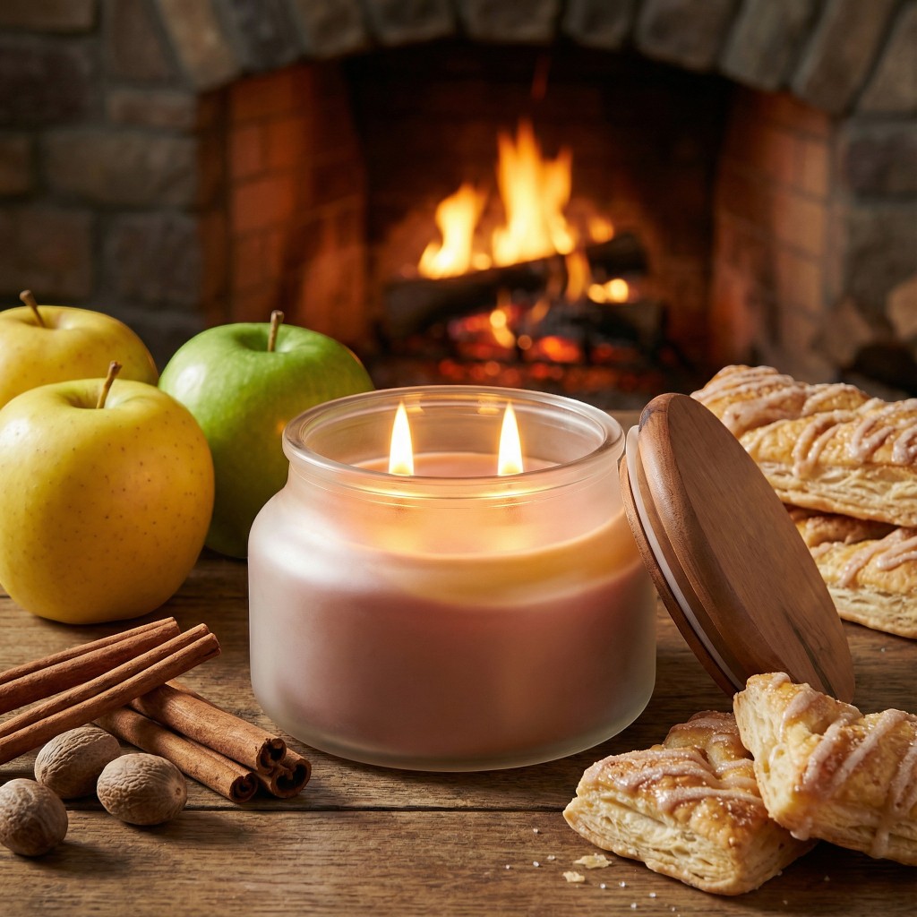 Pure Integrity USA Vonná sójová sviečka JABLKOVÁ ŠTRÚDĽA (HOT APPLE STRUDEL) 10 oz (284g)