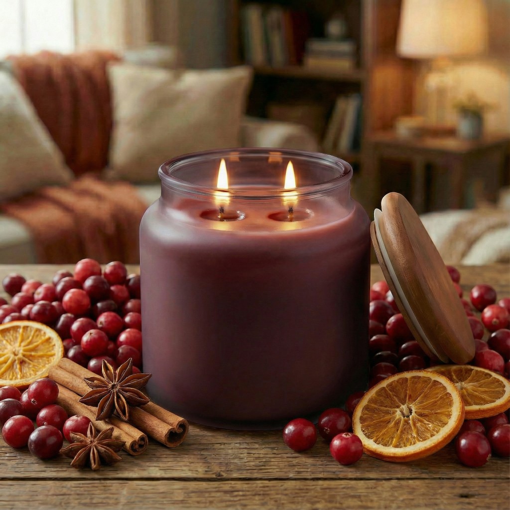 Pure Integrity USA Vonná sójová sviečka BRUSNICOVÉ KORENIE (CRANBERRY SPICE) 16 oz (454g)