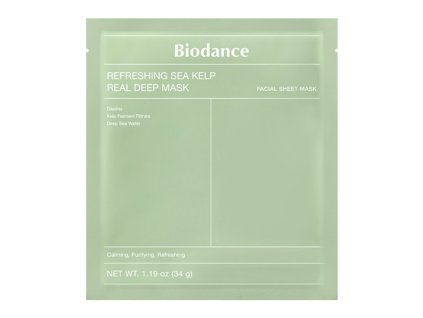 BIODANCE Refreshing Sea Kelp Real Deep Mask – Zklidňující hydrogelová maska s mořskou řasou 1 ks/34 g