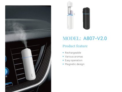 Difuzer ULTRASONIC CAR A807 Bílý (do auta s oleji)