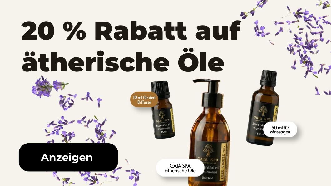20 % Rabatt auf ätherische Öle