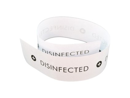 Toilettenband nach der Desinfektion – DISINFECTED