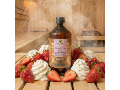 Sauna Essenz 1L ERDBEEREN MIT SAHNE - GAIA SPA