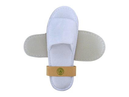Hotel-Slipper HS7 VELOURS - OFFENE ZEHE, 29,5cm, weiß