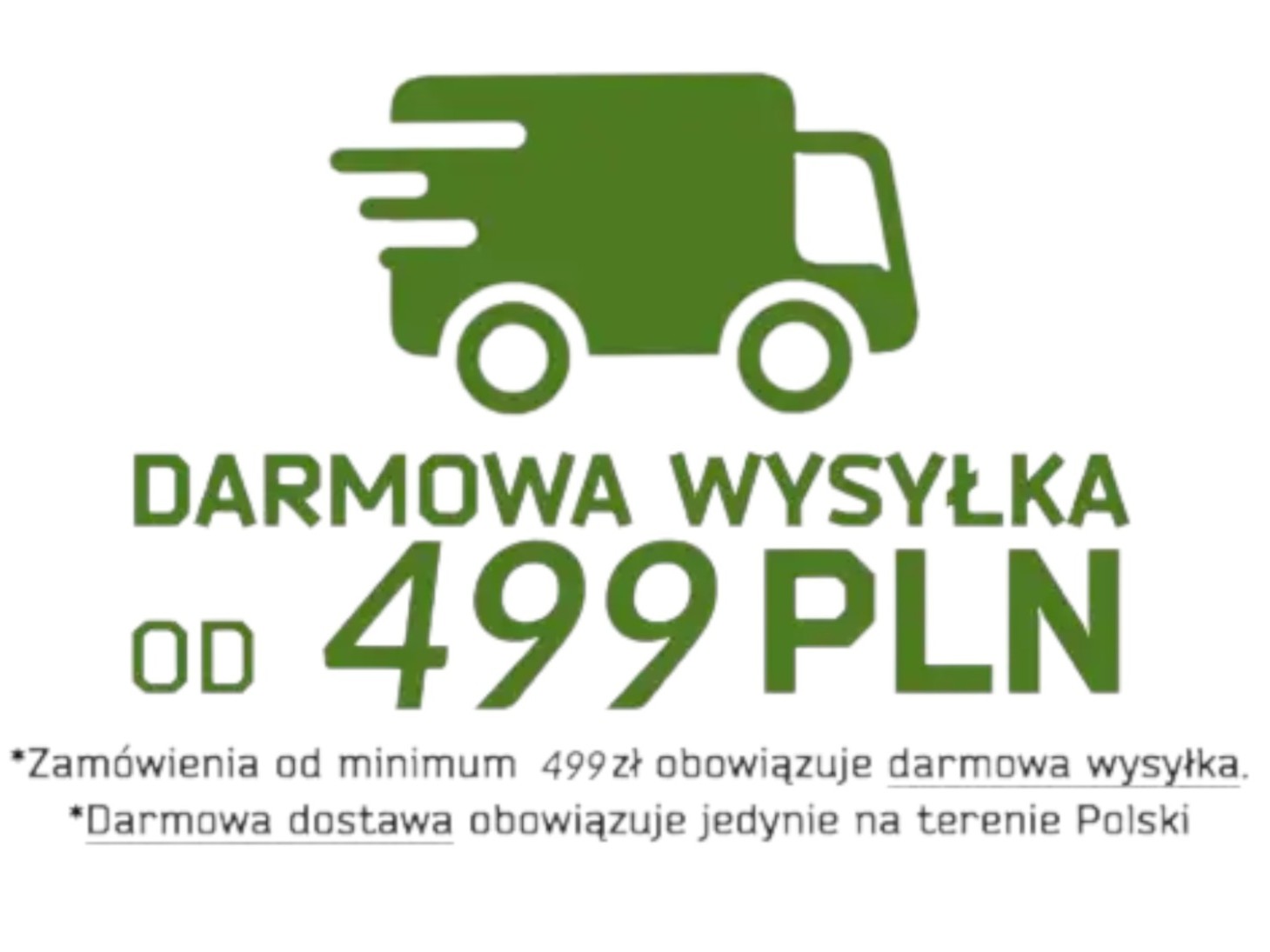 Darmowa dostaw od 499 zł.