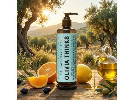 olivia thinks 400 tekuté mydlo Photoroom