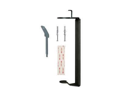 5447 drzak na pumpickove davkovace 380ml 480ml cerny kovovy