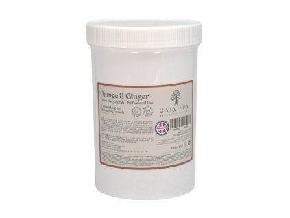 6592 telovy peeling pomeranc a zazvor orange ginger 800ml gaia spa
