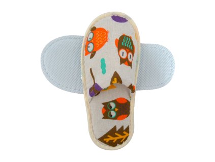 6634 2 detske pantofle sova 24cm uzavrena spicka