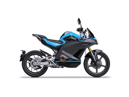 Vmoto STASH – elektrický motocykl, výkon 15 kW modrá