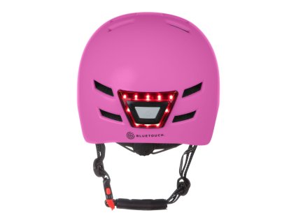BLUETOUCH bezpečnostní helma s LED - růžová