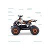 Detská elektrická štvorkolka LAMAX eFalcon ATV50M Orange  | Bezpečný obmedzovač rýchlosti | Tichý a ekologický chod | Kotúčové brzdy | Oranžová farba |