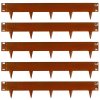 Kovový travní obrubník se špicemi - Corten, výška 18,5 cm, délka 5-10 m (5-10 ks)
