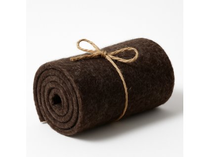 219 dekoratives schafwollband 350 g m braun 16 cm breit 200 cm lang