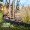 Flexible Installation der Metall-Wurzelsperre im Garten