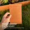 Vorgerosteter Verbinder für Cortenstahl Rasenkanten