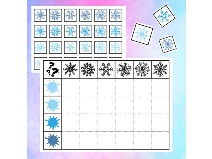 Tabulka sněhová vločka