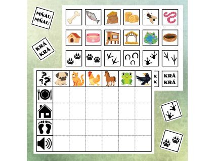 Tabulka svět zvířat