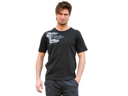 Pánske tričko RVC EAGLE čierne  Pánske tričko s krátky rukávom