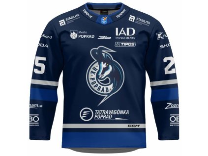 Dres hokejovy HK POPRAD 2025 2026 tmavy replika