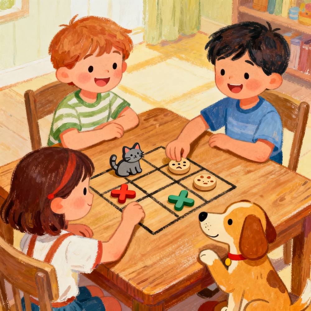 Piškvorky pro děti – logická hra se zvířátky zdarma ke stažení