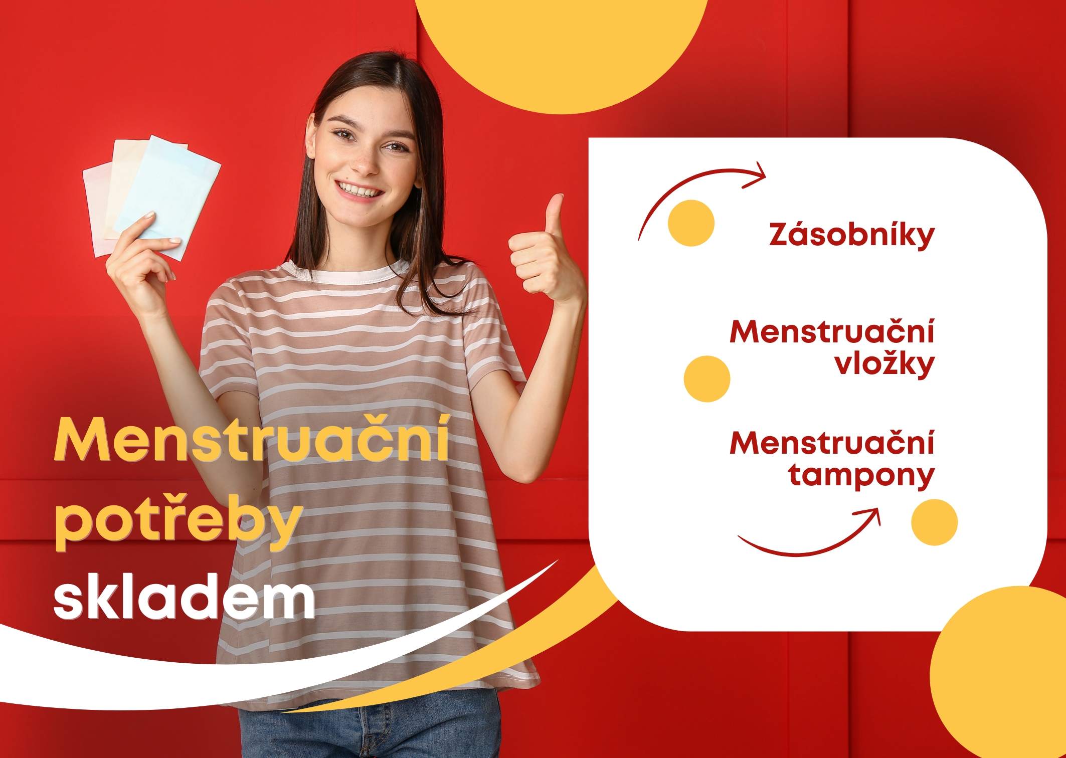 Menstruační potřeby skladem