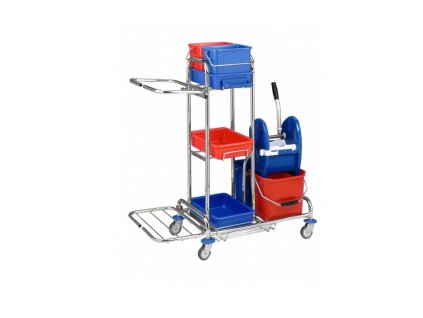 Úklidový vozík Kombi Jooky III - 2x kbelík 13 l, 2x kbelík 6 l, 3x vanička