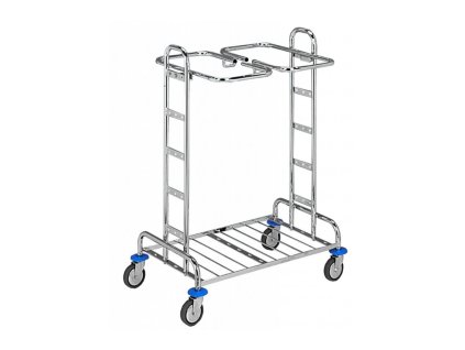 Úklidový vozík Kombi 22 - s držáky na 2 × 120 l pytle