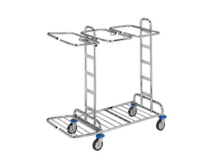 Úklidový vozík Kombi 23 - s držáky na 3 × 120 l pytle