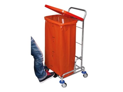 Pedalbag I - vozík na odpad 1x 120 l pytel, víko ovládané nožním pedálem