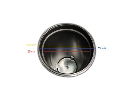 Vnitřní plastová nádoba pro koše na tříděný odpad, 30 l, černá