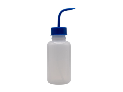 Střička PE s modrým uzávěrem širokohrdlá 250ml