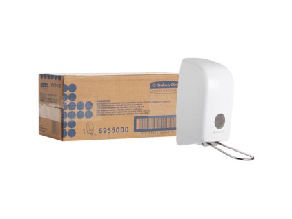 AQUARIUS zásobník 1l na tekuté mýdlo s pákou bílý plast, 23,7 x 11,5 x 24,7 cm