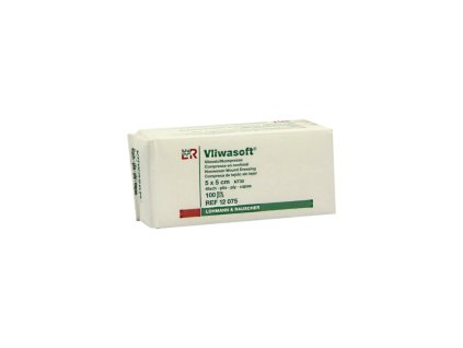 VLIWASOFT®komprese z netkané textilie nesterilní, 5cm x 5cm, 4-vrstvá, 100ks