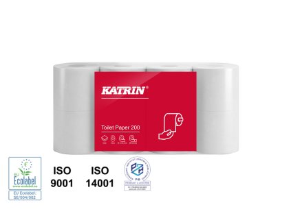 KATRIN toaletní papír, 2-vrstvý, 100% celulóza, 8 rolí x 23 m