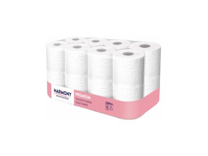Harmony Professional, toaletní papír 2-vrstvý, 100 % celulóza, 18,5 m, 16 rolí