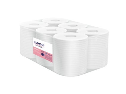 HARMONY Professional papírové utěrky Maxi v roli se středovým odvíjením, 2-vrstvé, 100 % celulóza, 125 m, 500 útržků
