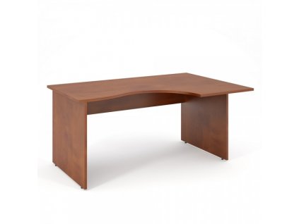 Ergonomický stůl Impress 160 x 90 cm, pravý / Tmavý ořech