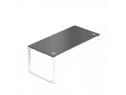 Stůl Creator 180 x 90 cm, bílá podnož, 1 noha / Wenge