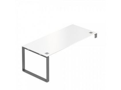Stůl Creator 200 x 90 cm, grafitová podnož, 1 noha / Bílá